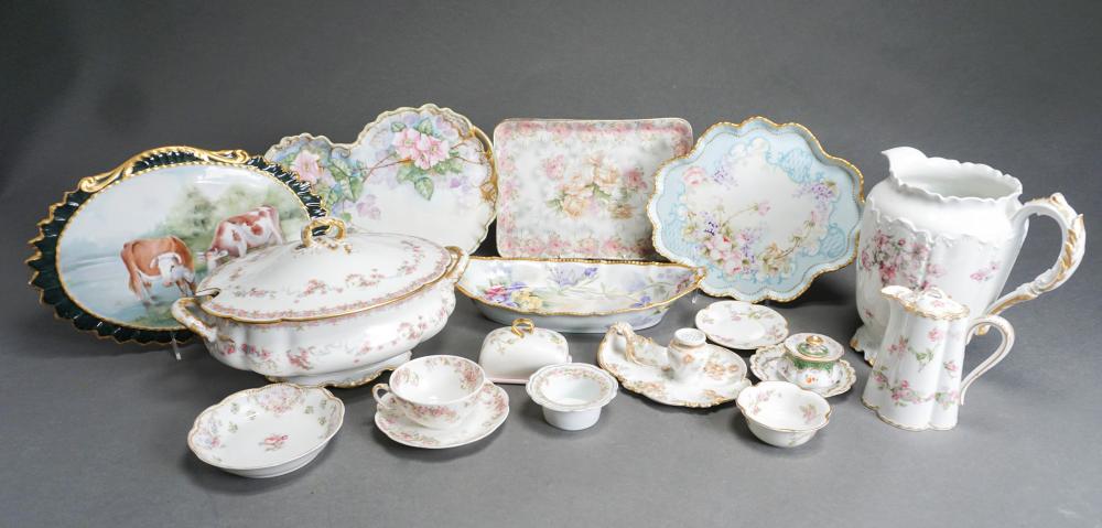 ASSEMBLED SET OF LIMOGES HAND PAINTED 32bd23