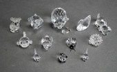 COLLECTION OF 12 SWAROVSKI FACETED CRYSTAL