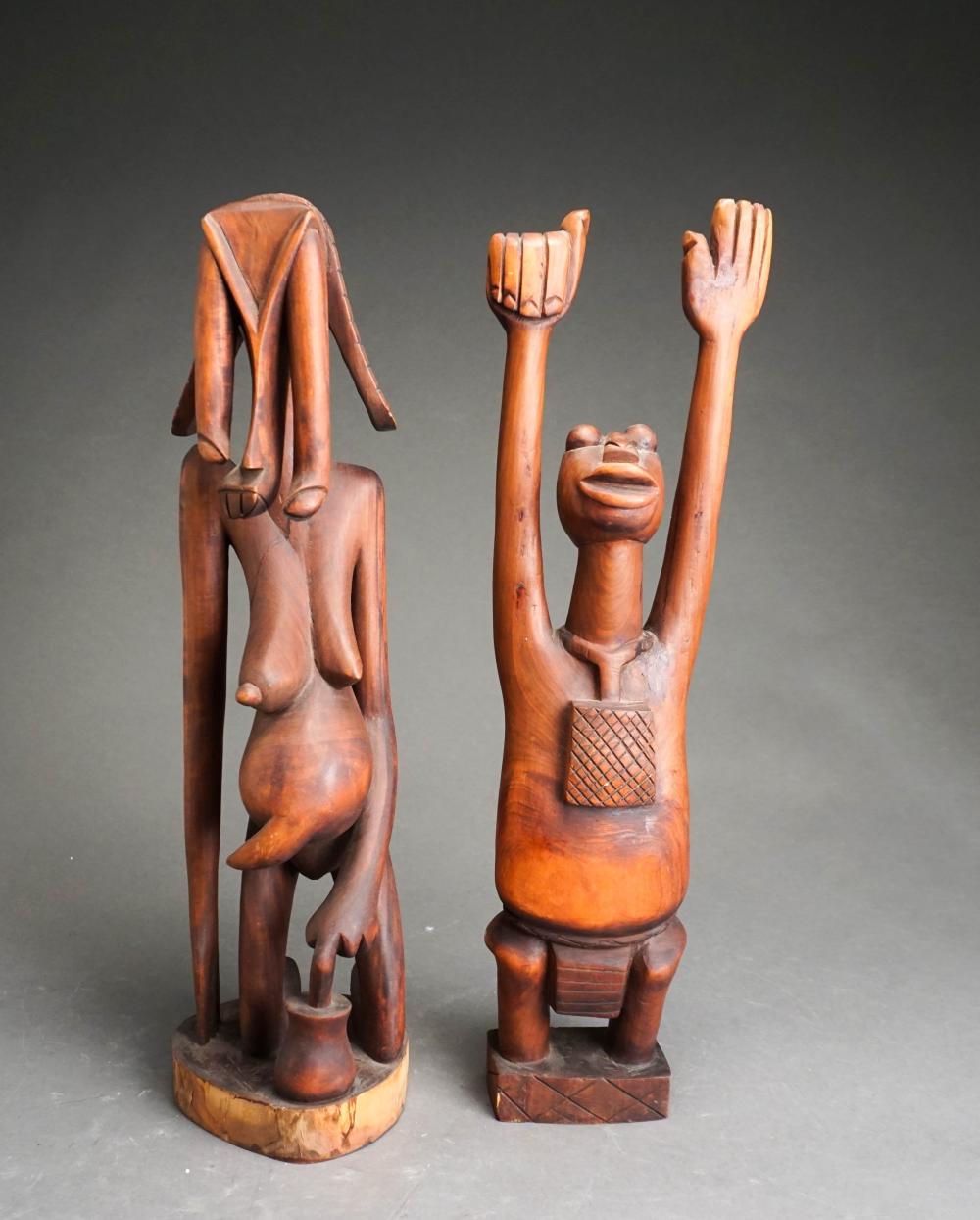 PAIR OF AFRICAN CARVED WOOD FIGURES 32c273