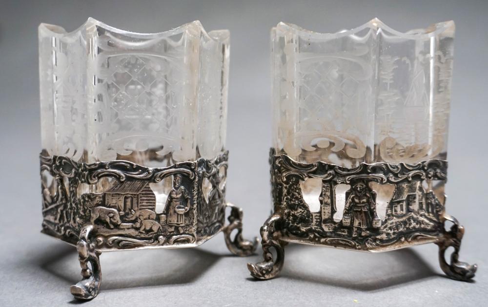 PAIR OF GERMAN ROCOCO STYLE 800 SILVER 32c62d