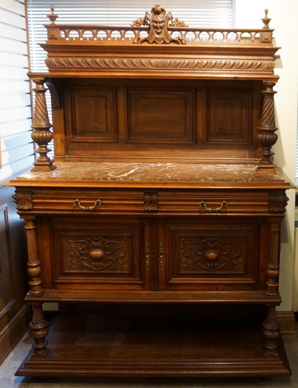 JACOBEAN STYLE CARVED WALNUT AND 32c83a