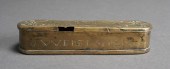 BRASS HUMIDOR WITH INSCRIBED MANGER