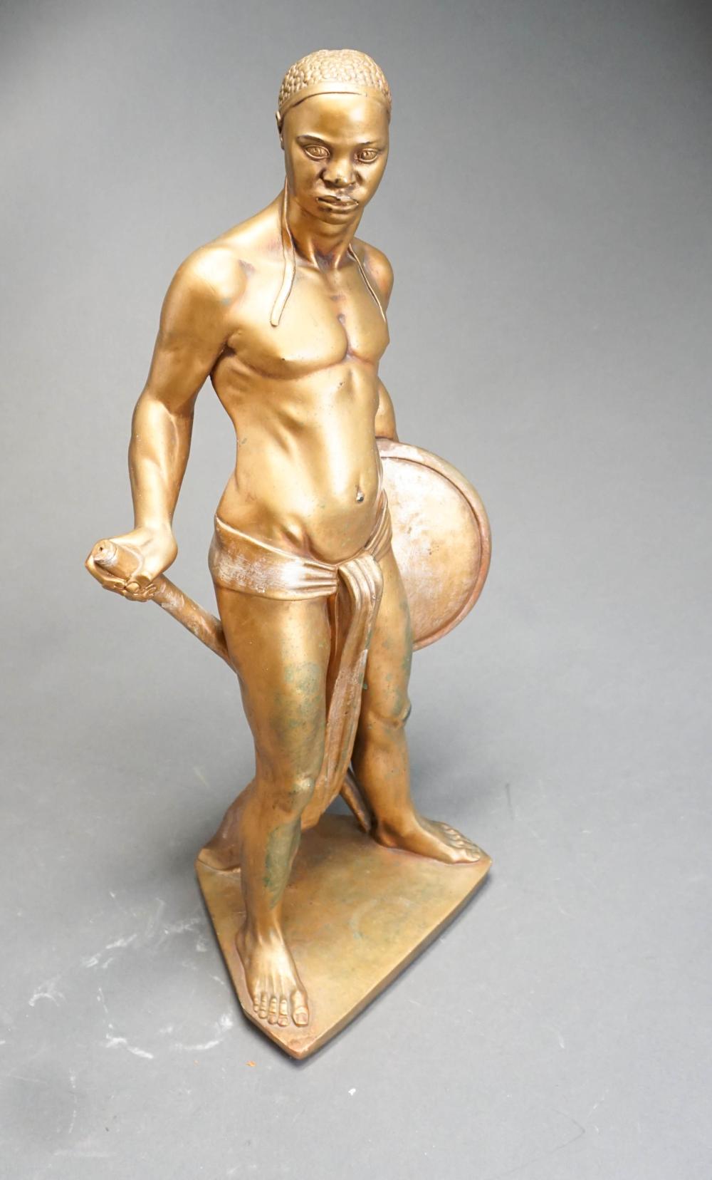 PATINATED COMPOSITION FIGURE OF 32b7ec