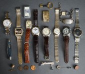COLLECTION OF ASSORTED MENS WRISTWATCHES,