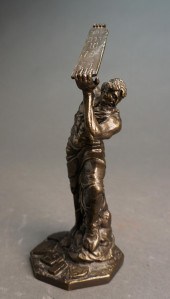 GREEK BRONZE FIGURE OF MOSES AND THE