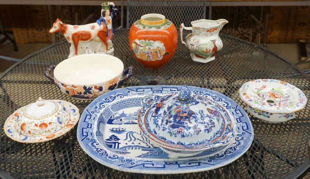 ENGLISH BLUE WILLOW PATTERN OVAL 32ec44