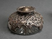 ENGLISH RETICULATED SILVER-MOUNTED CLEAR