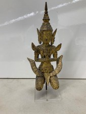 SIAMESE CARVED AND GILT WOOD FIGURE 32f5f2