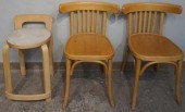 PAIR OF THONET STYLE BENTWOOD CHAIRS,