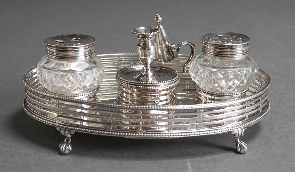 ENGLISH SILVER INKWELL AND CHAMBERSTICK 32d1e4
