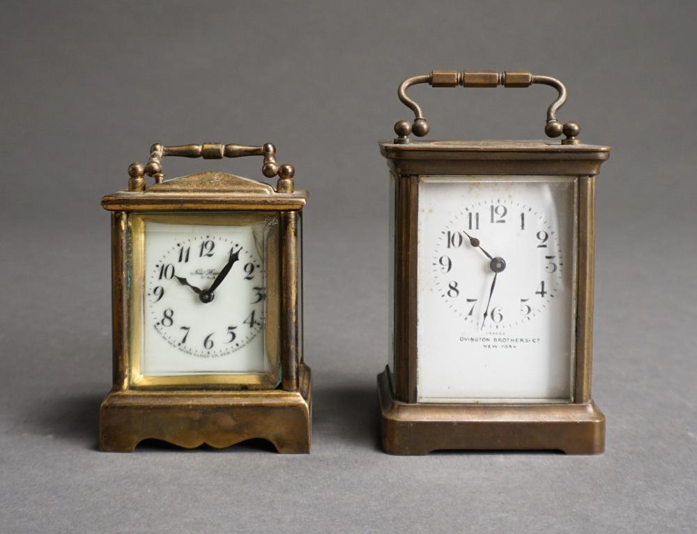TWO BRASS AND GLASS CARRIAGE CLOCKSTwo 32d411