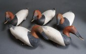 COLLECTION OF FIVE PAINTED WOOD DUCK