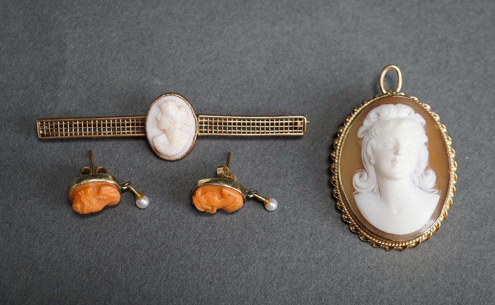 COLLECTION OF GOLD MOUNTED CAMEO 32d701