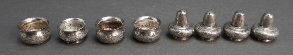 SET OF FOUR PERSIAN CHASED 840 SILVER 33079f