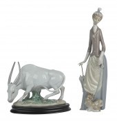 TWO LLADRO PORCELAIN FIGURESeach with