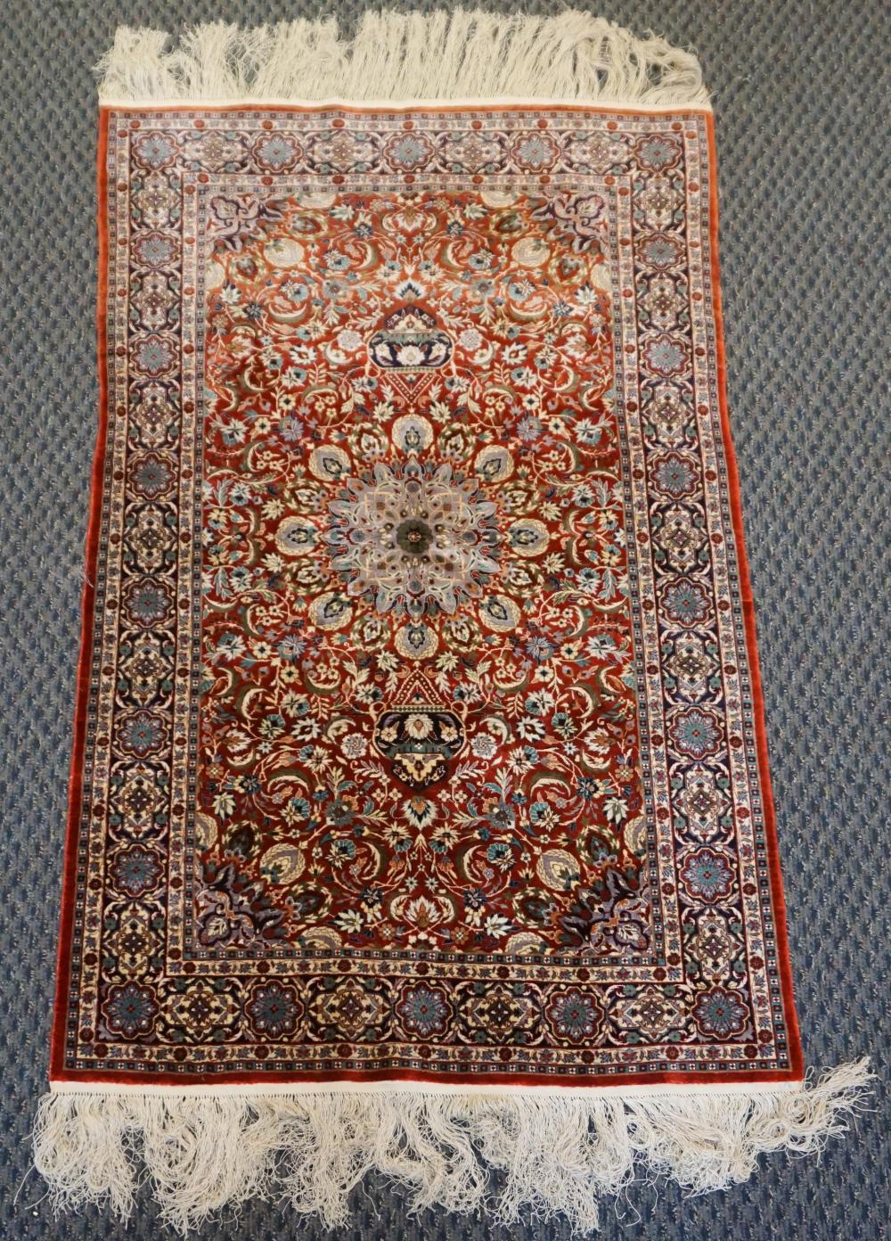 CHINESE PARTIAL SILK RUG 5 FT 32f78e