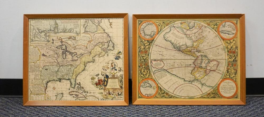 TWO MAPS OF THE AMERICAS FRAME  32f9b6