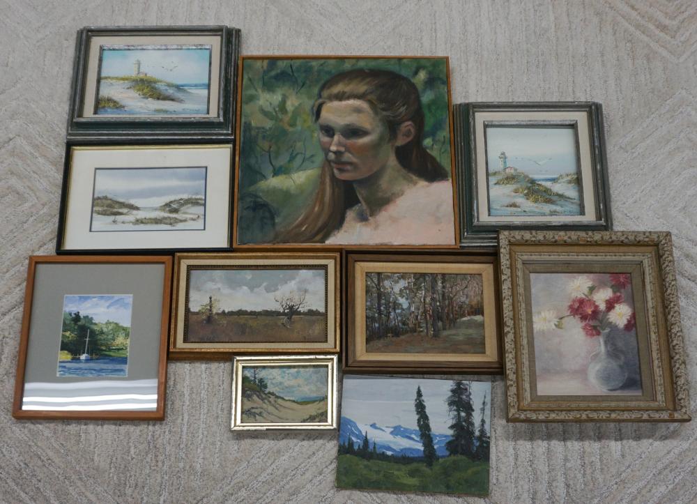 COLLECTION OF TEN PAINTINGS INCLUDING  32fcde