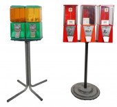 TWO COIN-OPERATED CANDY DISPENSER MACHINESeach
