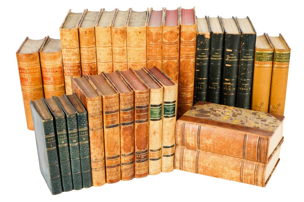 COLLECTION OF LEATHER BOUND BOOKSvarious 32ff09