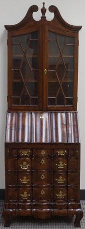 CHIPPENDALE STYLE WALNUT AND BLOCK FRONT