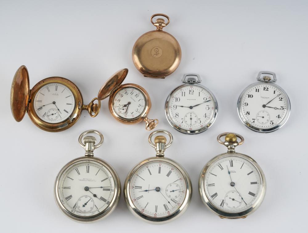 EIGHT WALTHAM POCKET WATCHES1  33054a