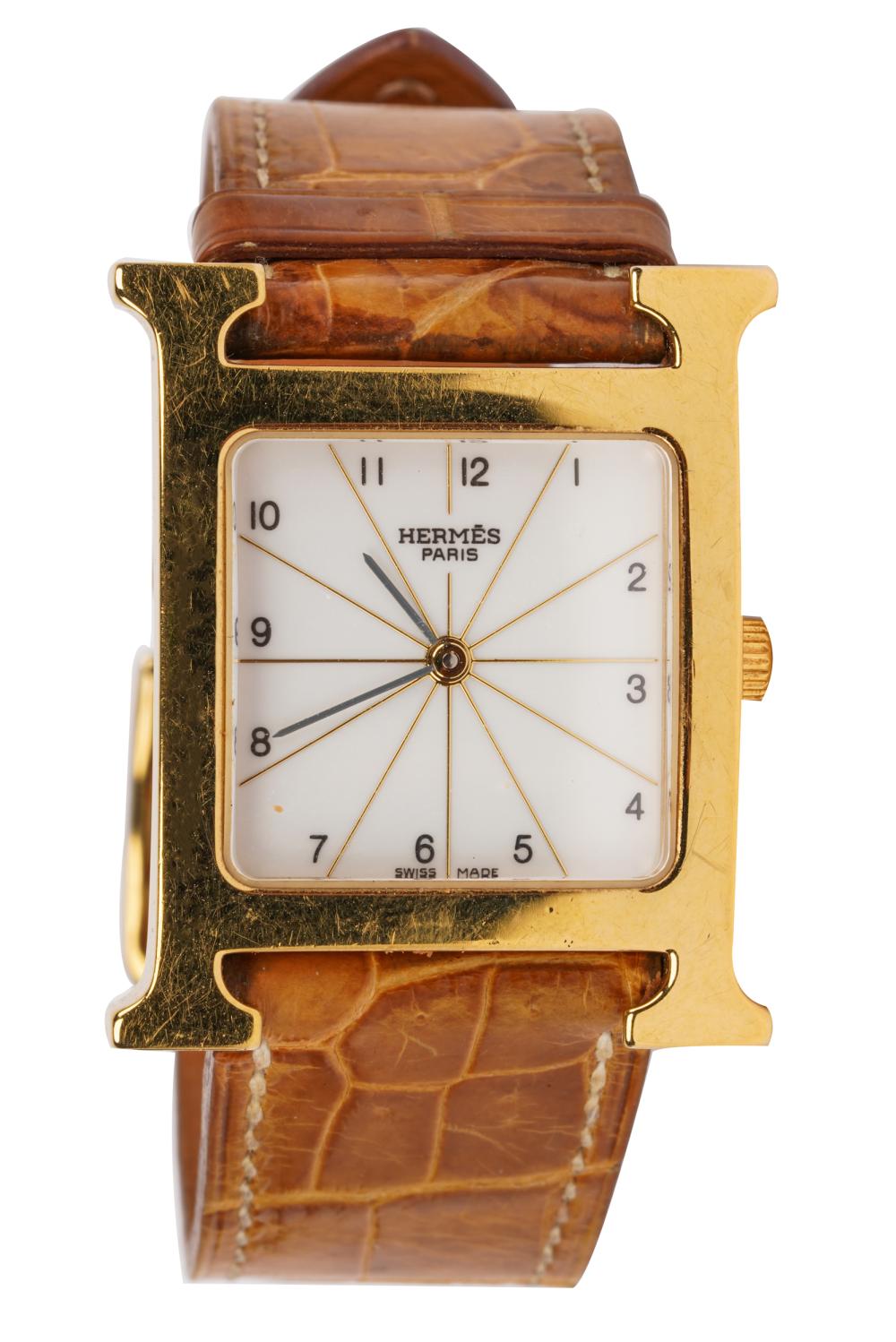 HERMES HEURE H GOLDPLATE STAINLESS 3337c1