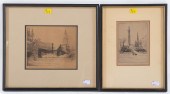 TWO FRAMED DON SWANN ETCHINGS Both signed