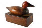 CARVED PAINTED WOOD DUCK DECOY 333d23