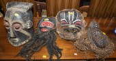 FOUR AFRICAN MASKS 20th   333f40