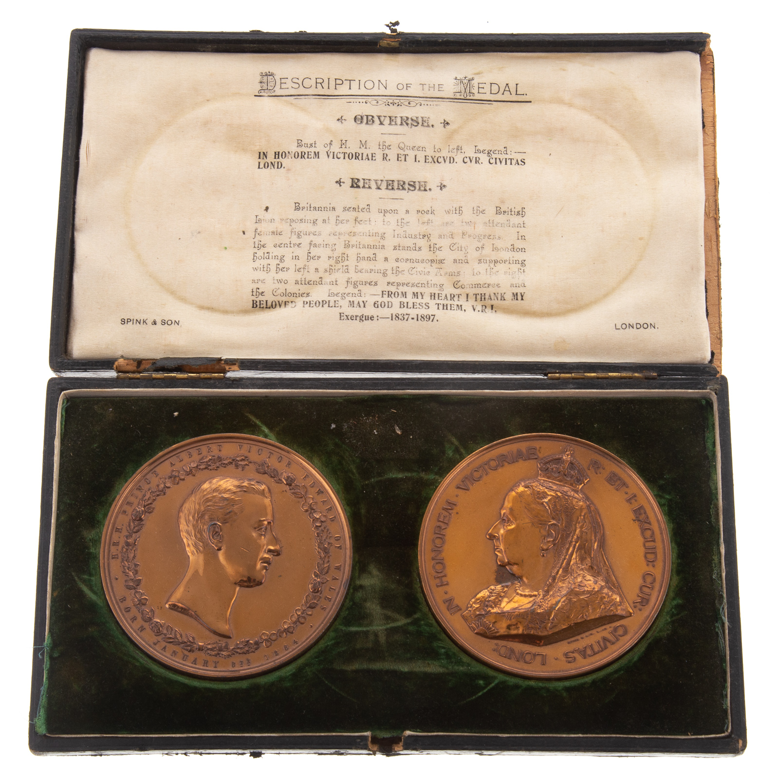 TWO 19TH CENTURY ENGLISH MEDALS 3340bd