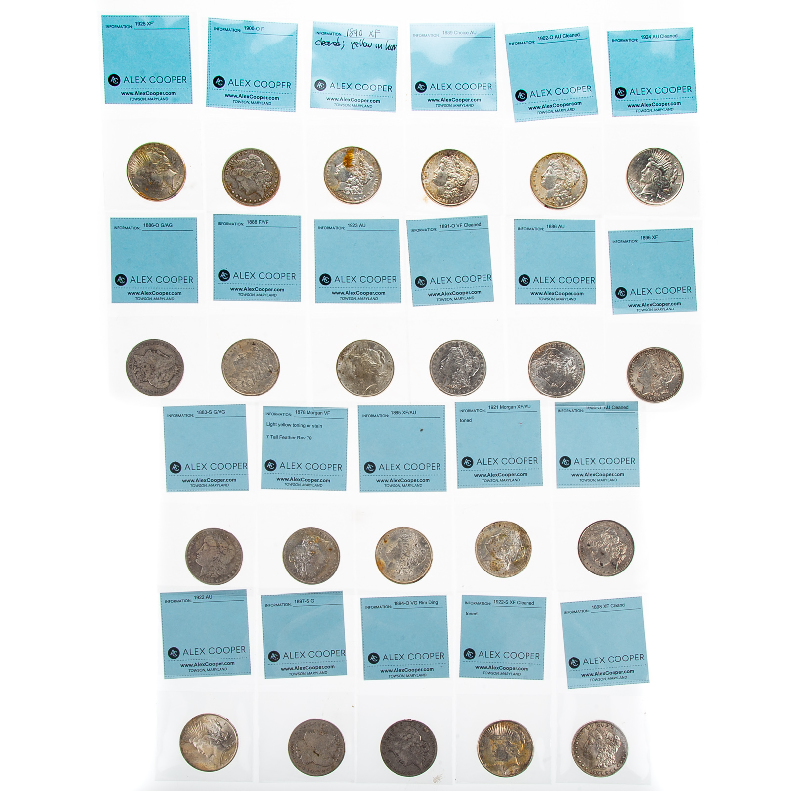 22 DIFFERENT US SILVER DOLLARS 3340c1