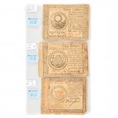 THREE CONTINENTAL CURRENCY NOTES 334170