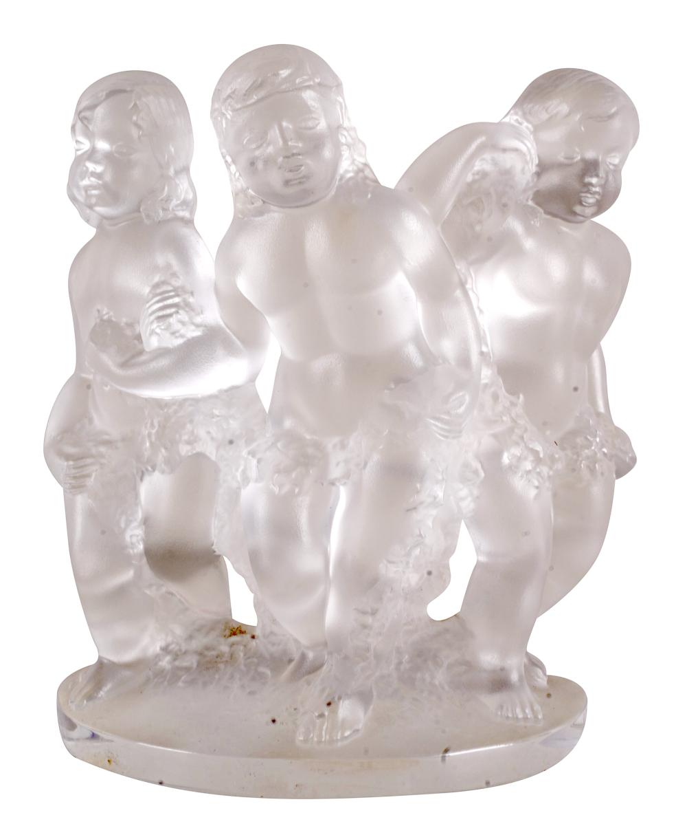 LALIQUE LUXEMBOURG GLASS FIGURAL 3342aa