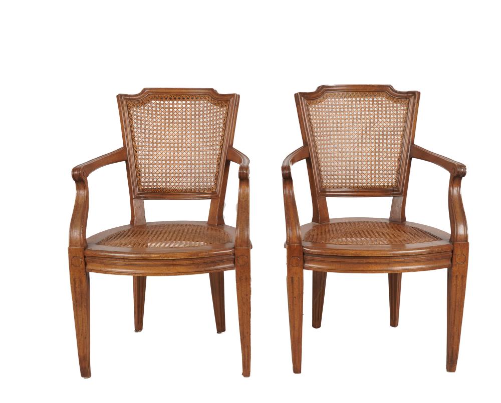 PAIR OF NEOCLASSIC STYLE CANED 331f7b