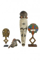 GROUP OF FOUR AFRICAN CARVINGScomprising