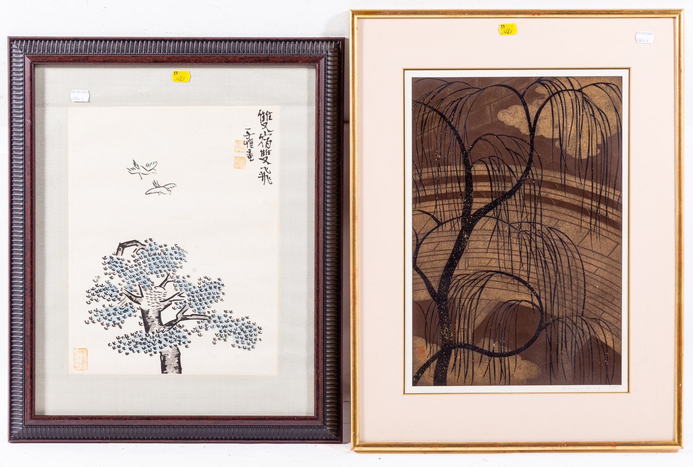 TWO FRAMED ASIAN ARTWORKS Including 3354aa