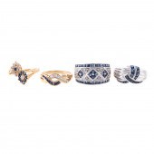 A COLLECTION OF SAPPHIRE & DIAMOND RINGS