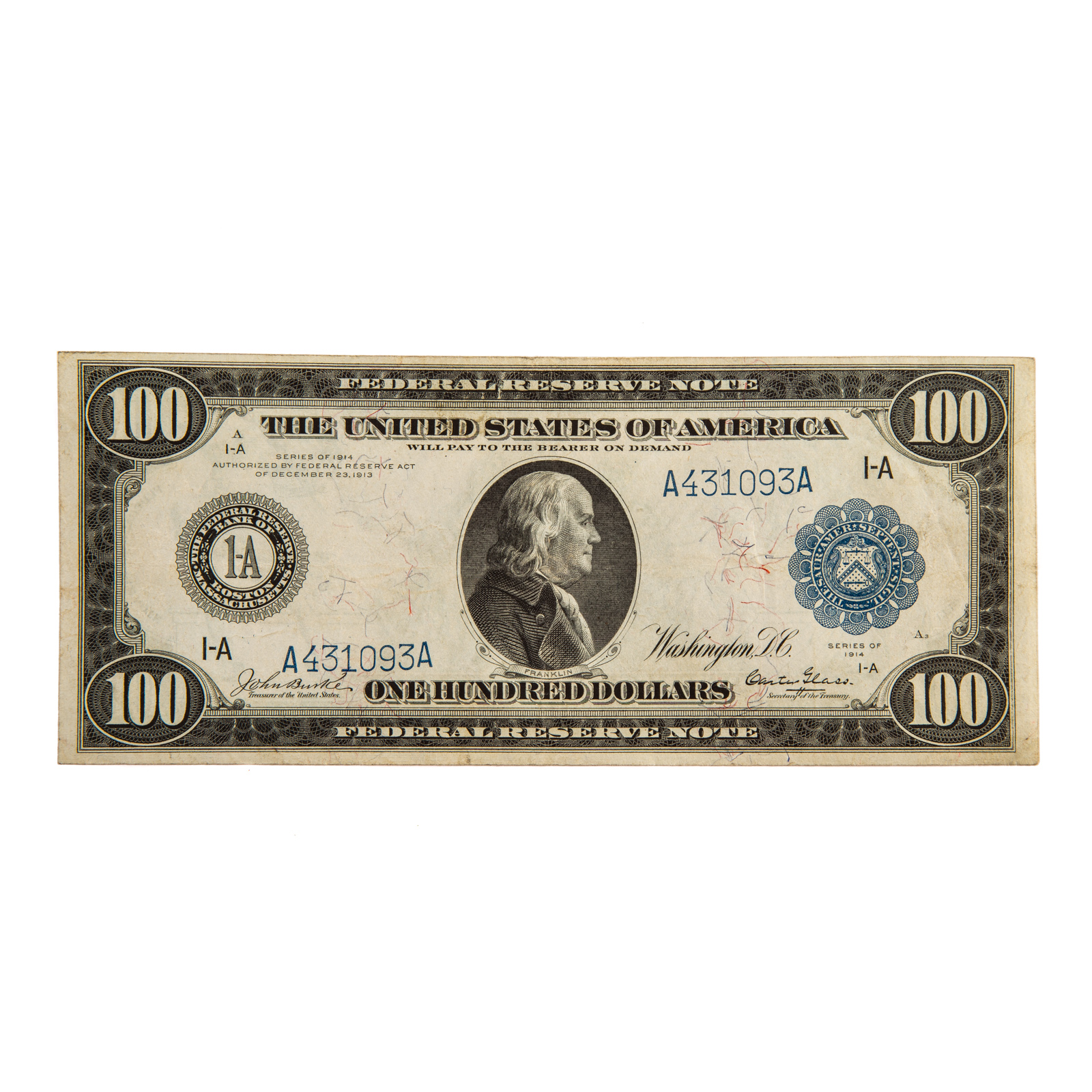  100 1914 FEDERAL RESERVE NOTE  335945