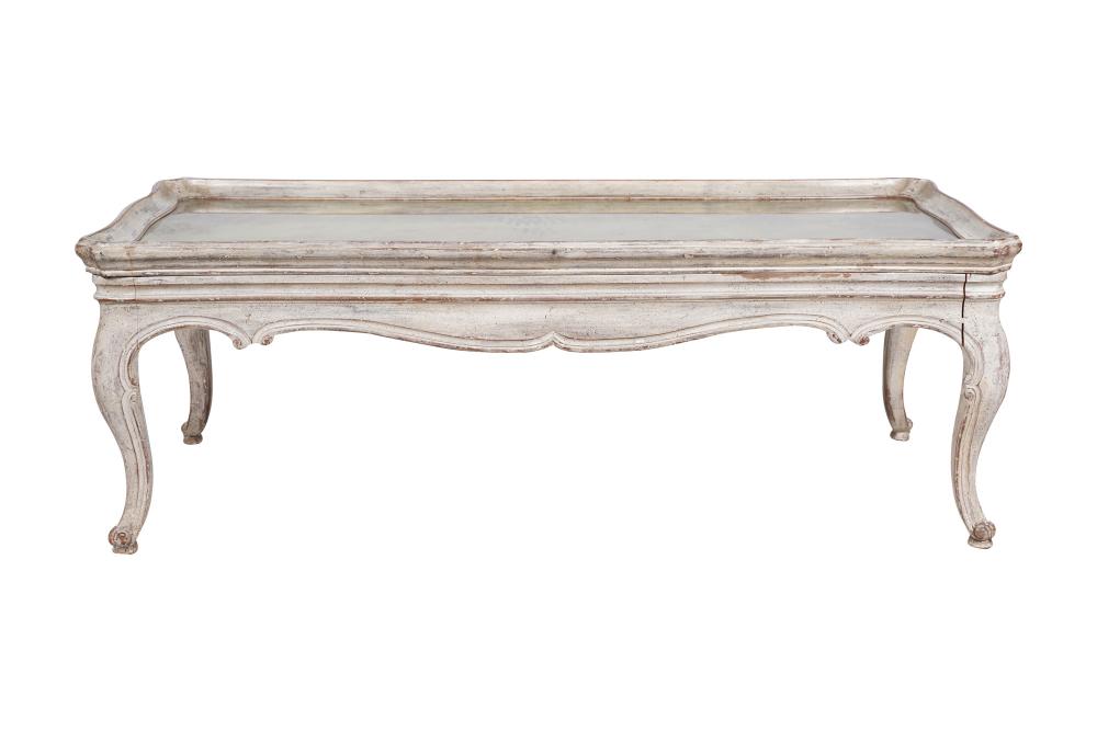 LOUIS XV STYLE GREY PAINTED MIRROR 335fa2