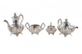 VICTORIAN SILVER FOUR-PIECE COFFEE &