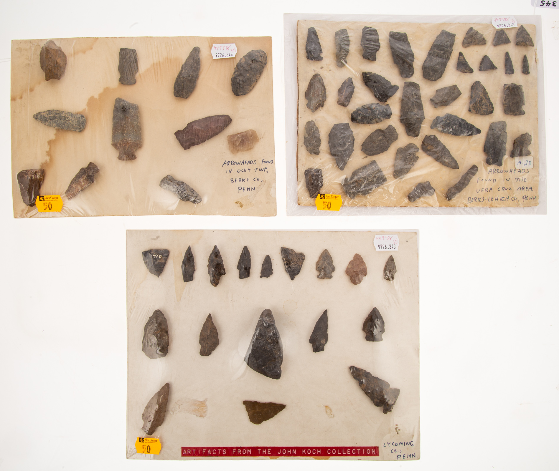 GROUP OF ARROWHEADS OTHER STONE 336a88