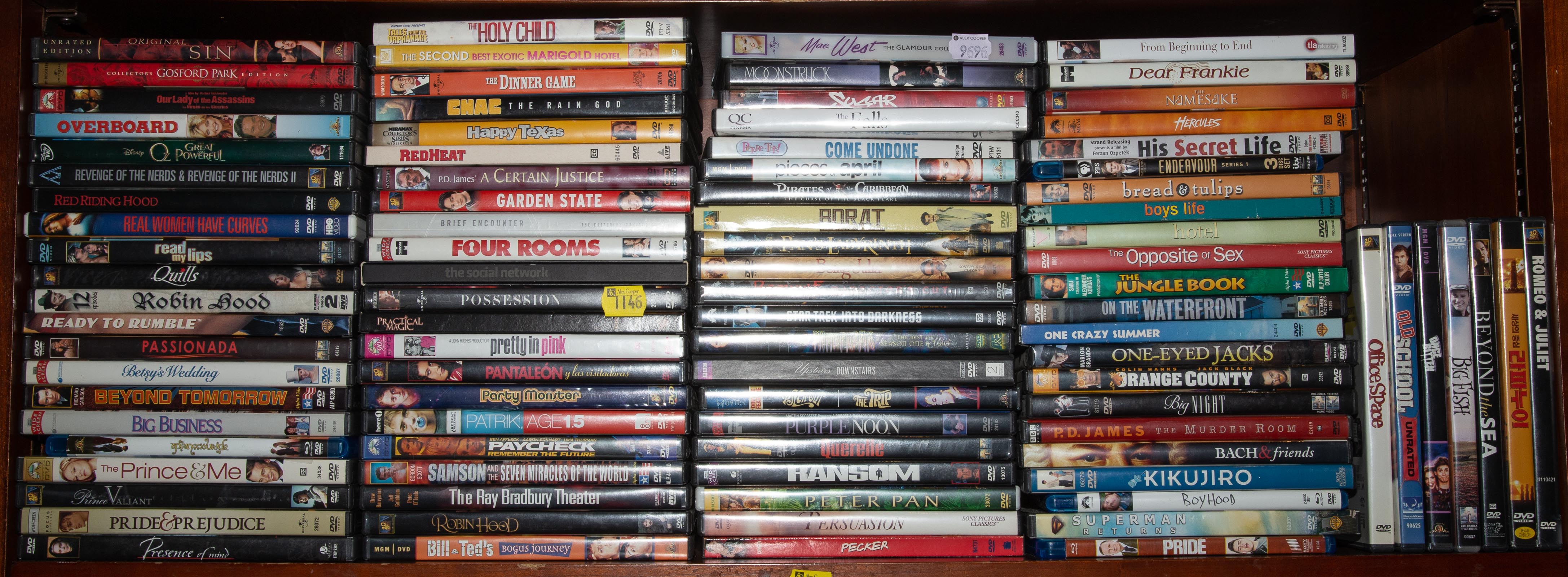 A COLLECTION OF DVDS Comprising 334c91