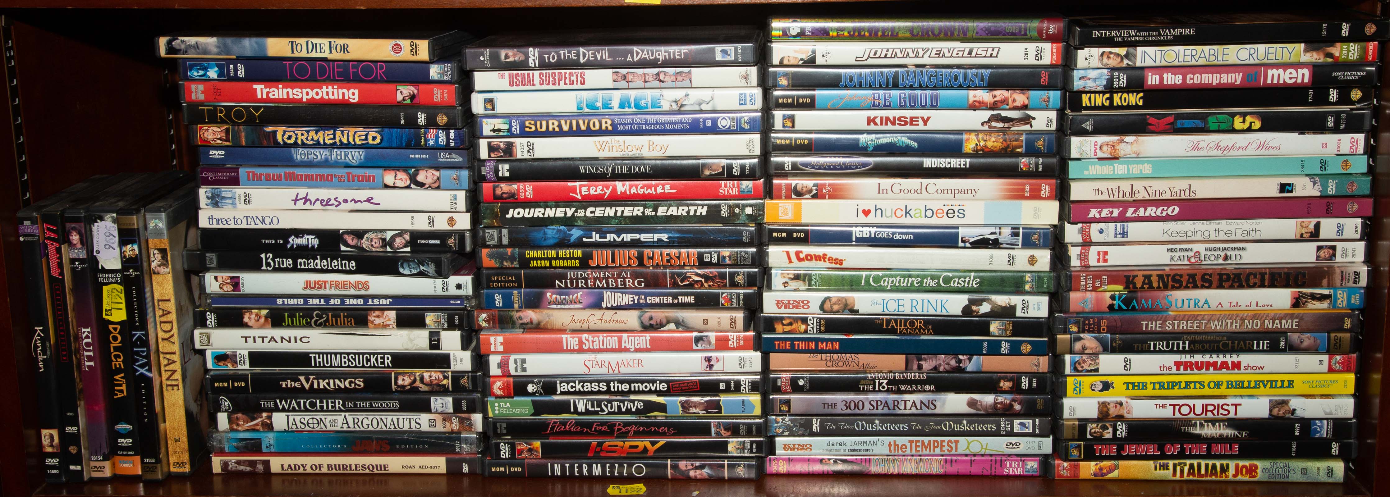 A COLLECTION OF DVDS Comprising 334ca0
