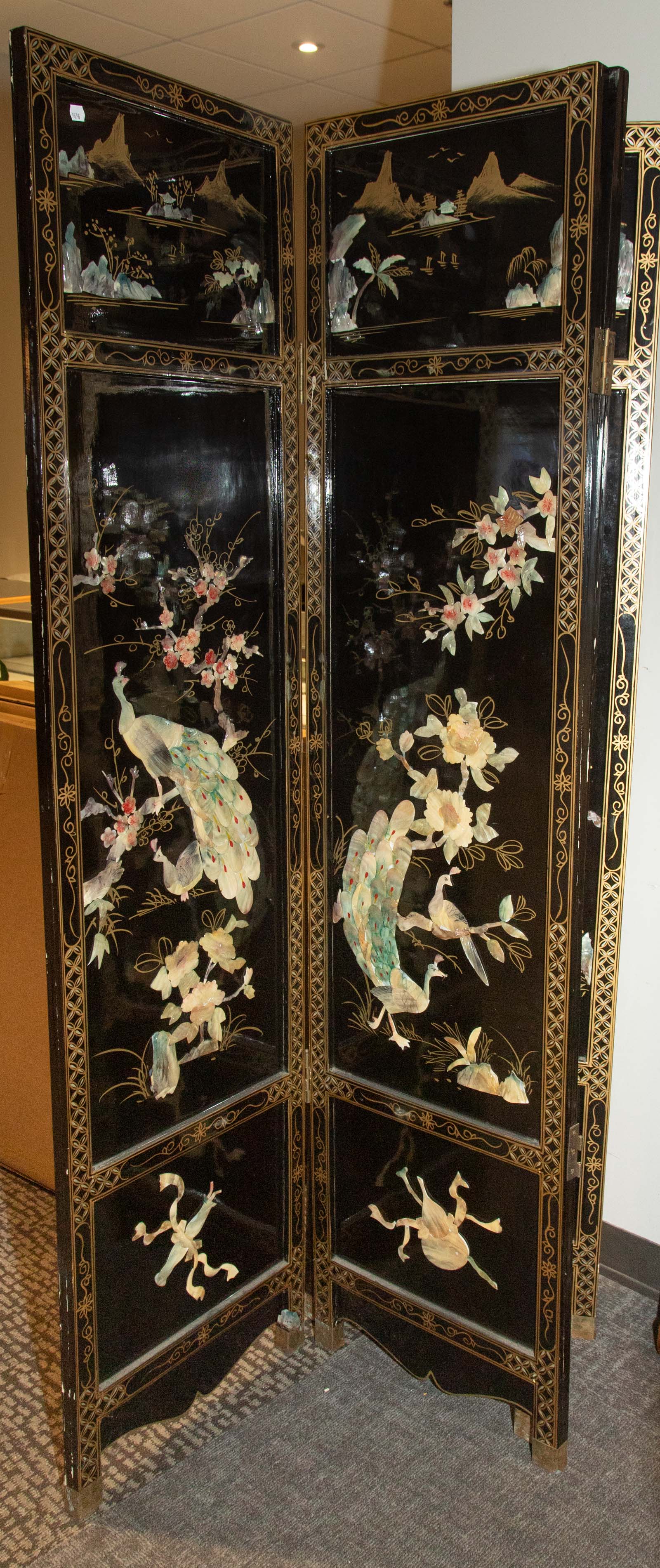 CHINESE FOUR FOLD ROOM DIVIDER 334fed