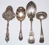 FOUR SILVER SERVING PIECES Including