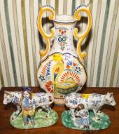 THREE PIECES OF CONTINENTAL FAIENCE