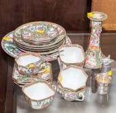 18 PIECES OF ROSE MEDALLION CHINA &