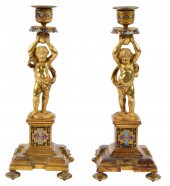PAIR OF FRENCH BRONZE CHAMPLEVE 337d60