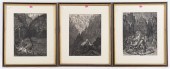 GUSTAVE DORE. THREE FRAMED ENGRAVINGS